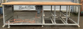 Table de traitement de pâte table de travail de tapis roulant sans courroie 300x122x95cm